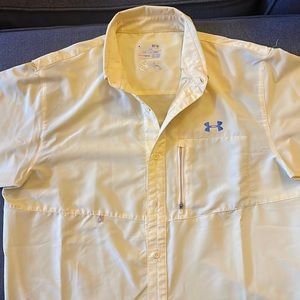Under Amour heat gear gold button down